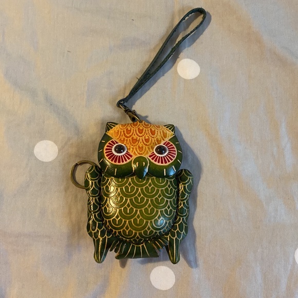Small owl wristlet coin purse - Picture 2 of 4